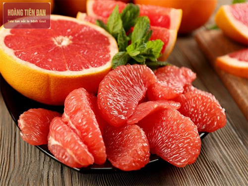 Bưởi có nhiều kali và vitamin C hỗ trợ tốt cho việc điều trị bệnh gout