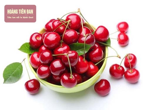 Anh đào có tác dụng phân hủy purin hiệu quả