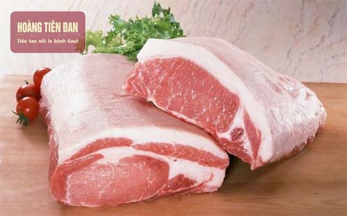 Bị bệnh gout không nên ăn quá nhiều thịt lợn.