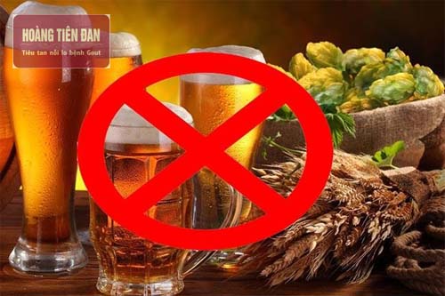 Người bị bệnh gout nên kiêng rượu bia.