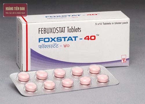 Thuốc điều trị gout mãn tính  Febuxostat.