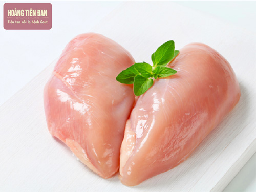 Thịt ức gà tốt cho người bệnh gout